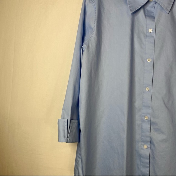 LIZ CLAIBORNE Blue 3/4 Sleeve Button Down Shirt Work Collared Size Large - Picture 5 of 14